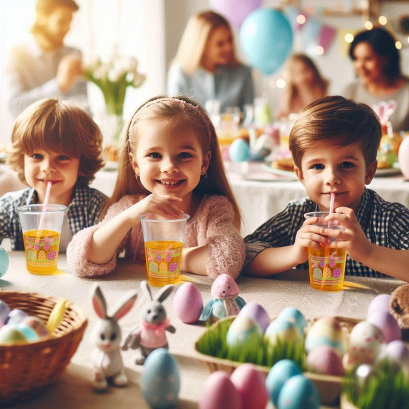 Party Essentials Soft Plastic Printed Party Cups, 16-Ounce, Easter, 40-Count - Image 5